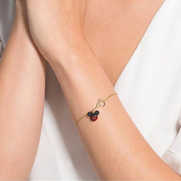 Swarovski 5566689 Minnie Mickey bracelet Disney jewelry gold tone cute brand new - Picture 3 of 11